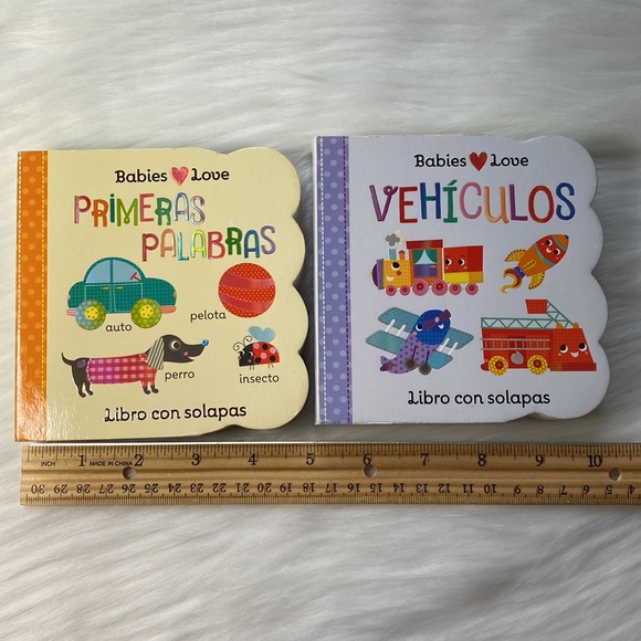 Lift the Flaps Baby Board Books in Spanish Primeras Palabras & Vehiculos - Picture 2 of 15